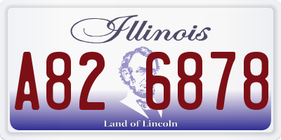 IL license plate A826878