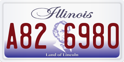 IL license plate A826980