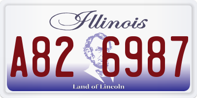 IL license plate A826987
