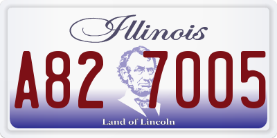 IL license plate A827005
