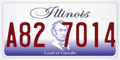 IL license plate A827014