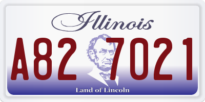 IL license plate A827021