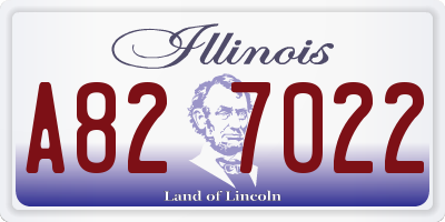 IL license plate A827022