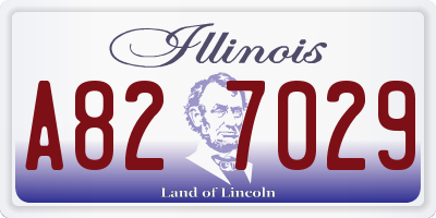 IL license plate A827029