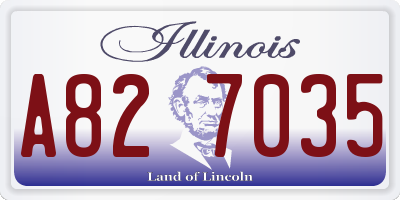 IL license plate A827035
