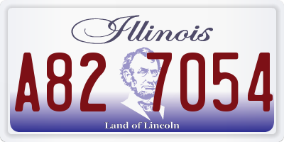 IL license plate A827054