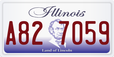 IL license plate A827059
