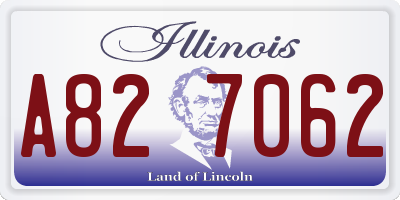 IL license plate A827062