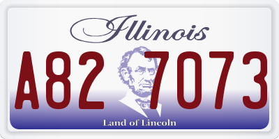 IL license plate A827073