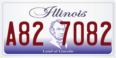 IL license plate A827082