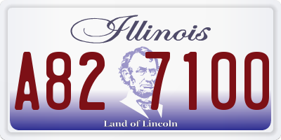IL license plate A827100