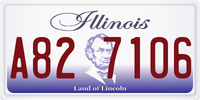 IL license plate A827106