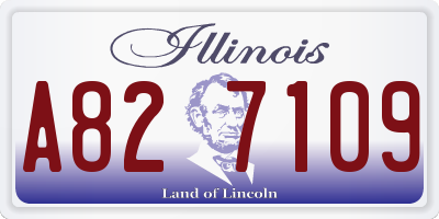 IL license plate A827109