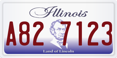 IL license plate A827123