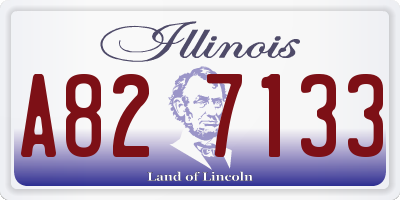 IL license plate A827133