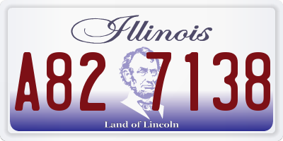 IL license plate A827138