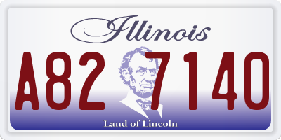 IL license plate A827140