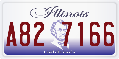 IL license plate A827166