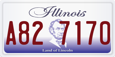 IL license plate A827170