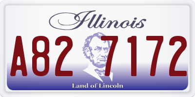 IL license plate A827172