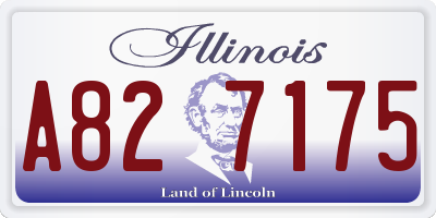 IL license plate A827175