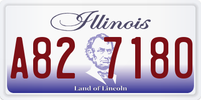 IL license plate A827180