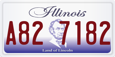 IL license plate A827182