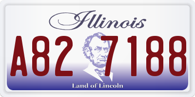IL license plate A827188