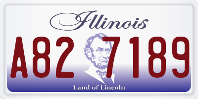 IL license plate A827189