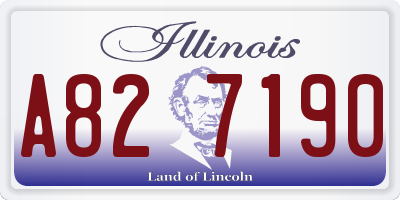 IL license plate A827190