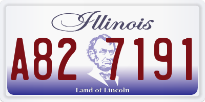 IL license plate A827191