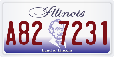 IL license plate A827231