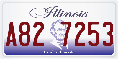 IL license plate A827253