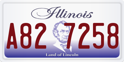 IL license plate A827258