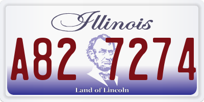 IL license plate A827274