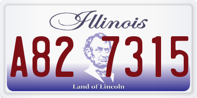 IL license plate A827315