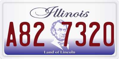 IL license plate A827320