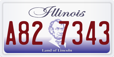 IL license plate A827343
