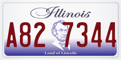 IL license plate A827344