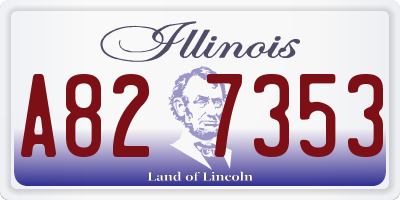 IL license plate A827353