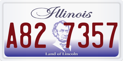 IL license plate A827357