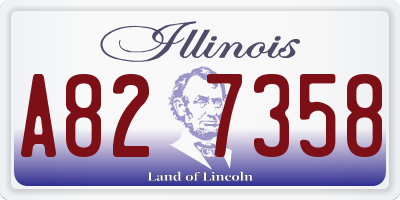 IL license plate A827358