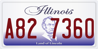 IL license plate A827360
