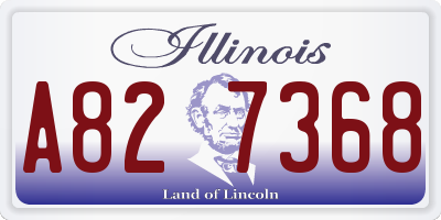 IL license plate A827368