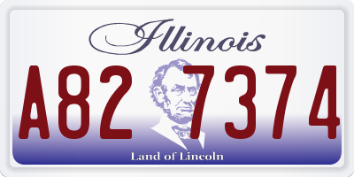 IL license plate A827374