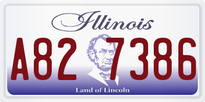 IL license plate A827386