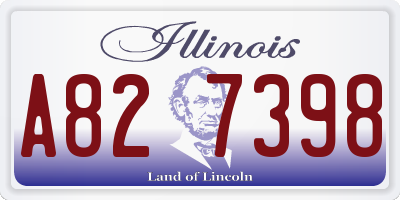 IL license plate A827398