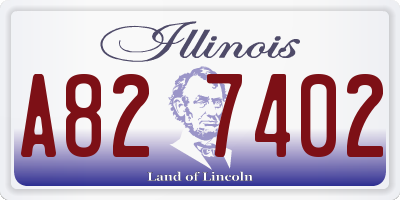 IL license plate A827402
