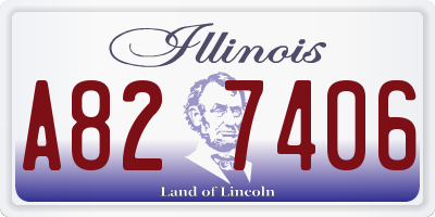 IL license plate A827406