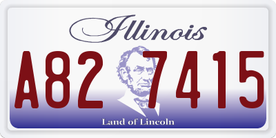IL license plate A827415